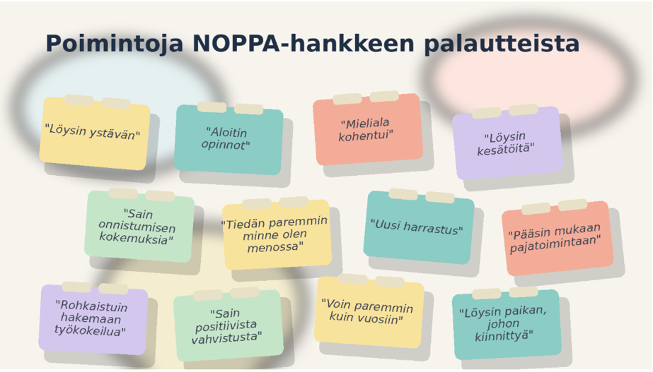 Poimintoja NOPPA-hankkeen palautteista